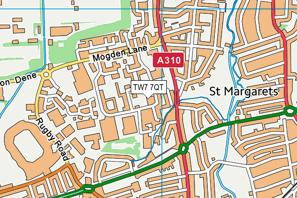 TW7 7QT map - OS VectorMap District (Ordnance Survey)