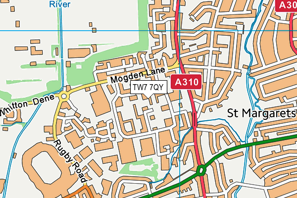 TW7 7QY map - OS VectorMap District (Ordnance Survey)