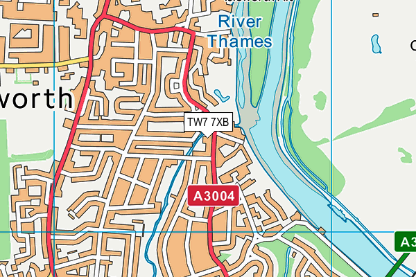 TW7 7XB map - OS VectorMap District (Ordnance Survey)