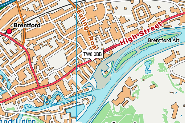 TW8 0BB map - OS VectorMap District (Ordnance Survey)