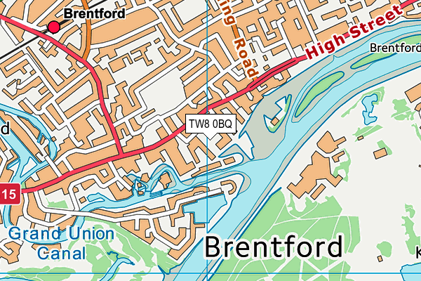 TW8 0BQ map - OS VectorMap District (Ordnance Survey)
