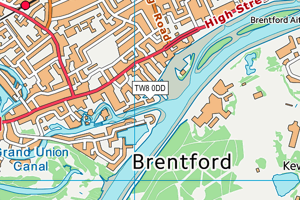 TW8 0DD map - OS VectorMap District (Ordnance Survey)
