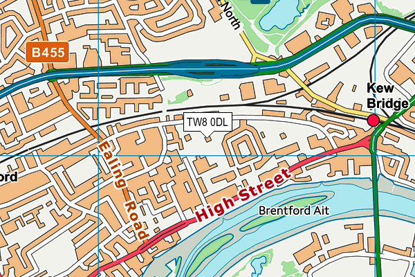 TW8 0DL map - OS VectorMap District (Ordnance Survey)