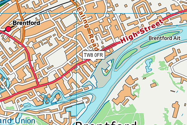 TW8 0FR map - OS VectorMap District (Ordnance Survey)