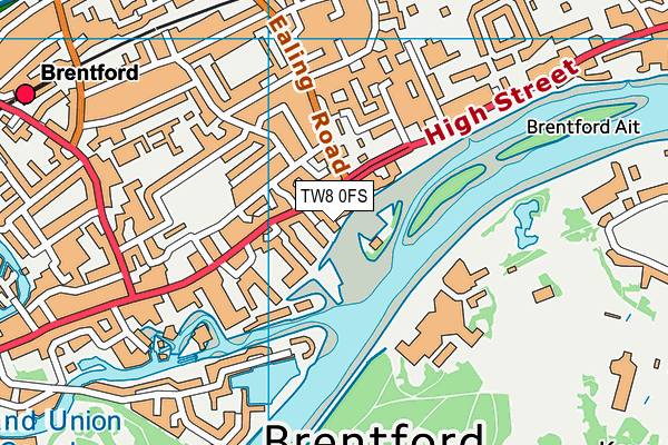 TW8 0FS map - OS VectorMap District (Ordnance Survey)