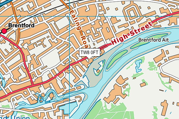 TW8 0FT map - OS VectorMap District (Ordnance Survey)