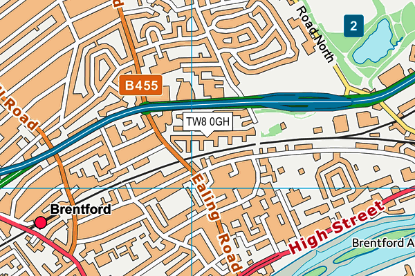 TW8 0GH map - OS VectorMap District (Ordnance Survey)