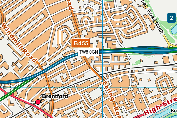 Energie Fitness (Brentford) map (TW8 0GN) - OS VectorMap District (Ordnance Survey)