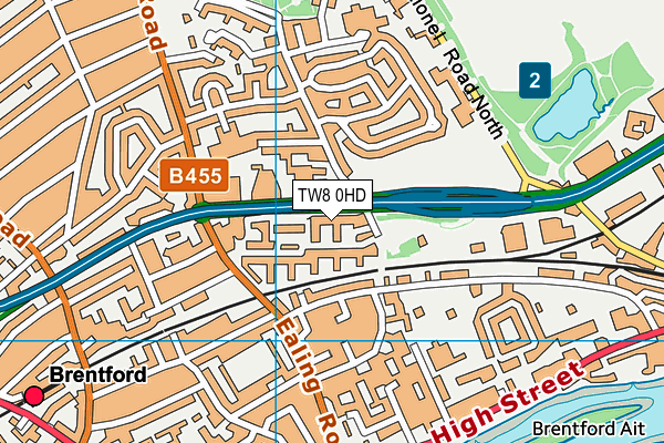 TW8 0HD map - OS VectorMap District (Ordnance Survey)