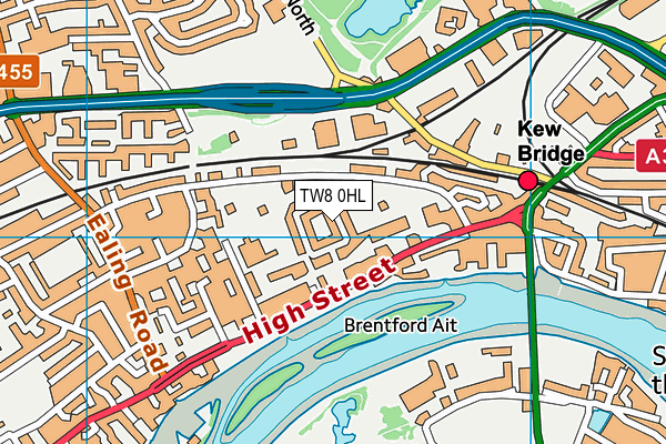 Cruyff Court Brentford Towers map (TW8 0HL) - OS VectorMap District (Ordnance Survey)