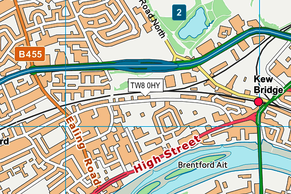 TW8 0HY map - OS VectorMap District (Ordnance Survey)