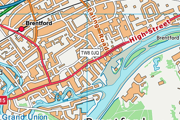 TW8 0JQ map - OS VectorMap District (Ordnance Survey)