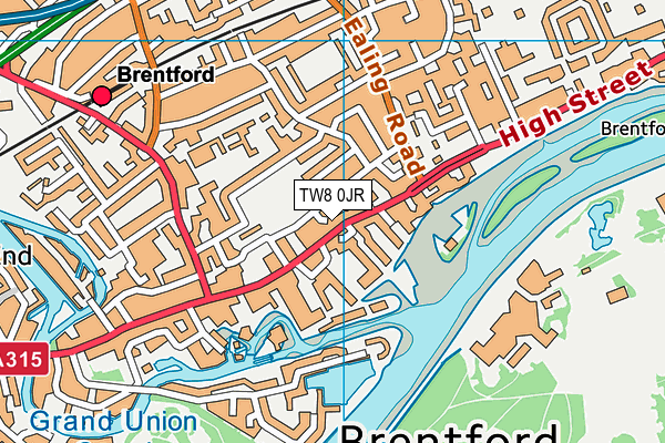 TW8 0JR map - OS VectorMap District (Ordnance Survey)
