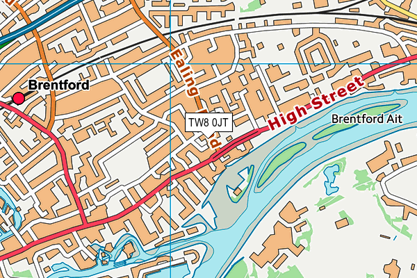 TW8 0JT map - OS VectorMap District (Ordnance Survey)