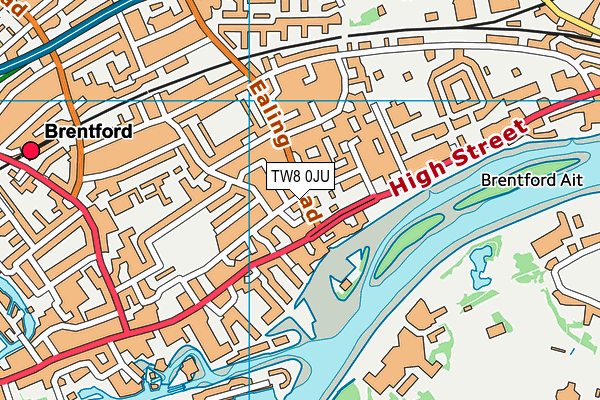 TW8 0JU map - OS VectorMap District (Ordnance Survey)