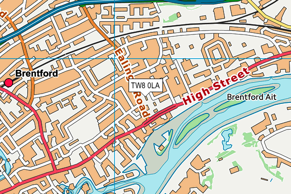 TW8 0LA map - OS VectorMap District (Ordnance Survey)