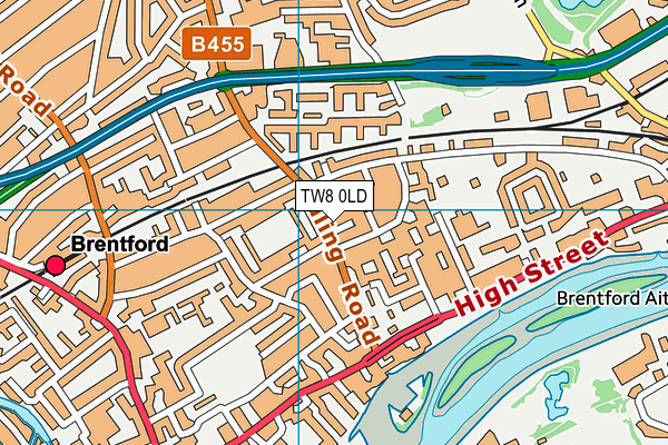 TW8 0LD map - OS VectorMap District (Ordnance Survey)