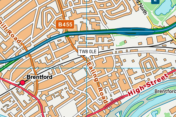 TW8 0LE map - OS VectorMap District (Ordnance Survey)