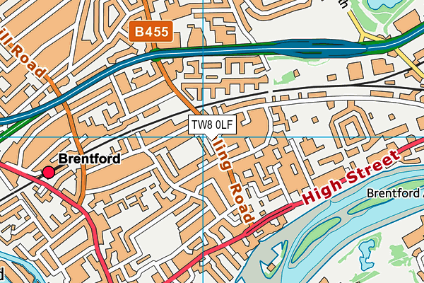 TW8 0LF map - OS VectorMap District (Ordnance Survey)
