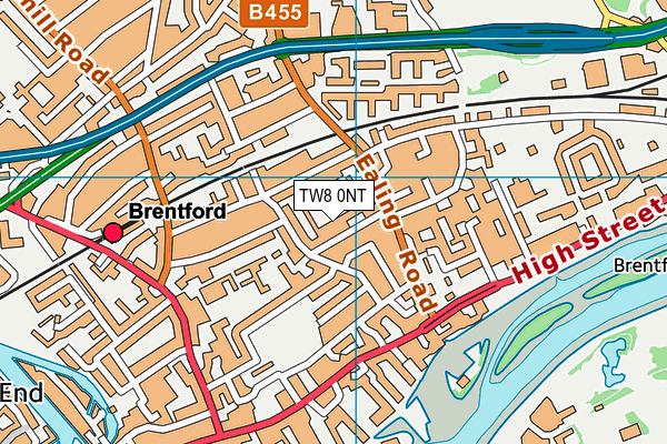 Brentford Fc (Griffin Park) (Closed) map (TW8 0NT) - OS VectorMap District (Ordnance Survey)