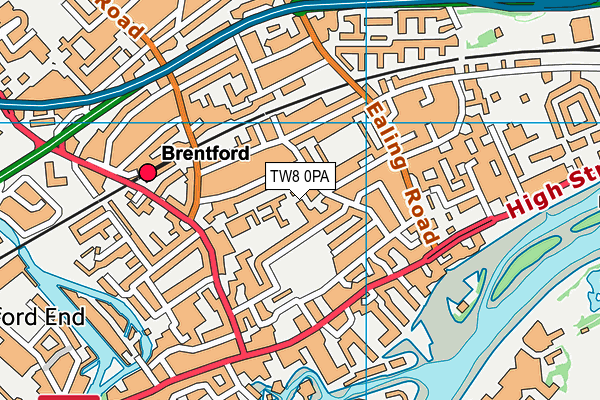 TW8 0PA map - OS VectorMap District (Ordnance Survey)