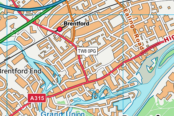 Brentford School for Girls map (TW8 0PG) - OS VectorMap District (Ordnance Survey)