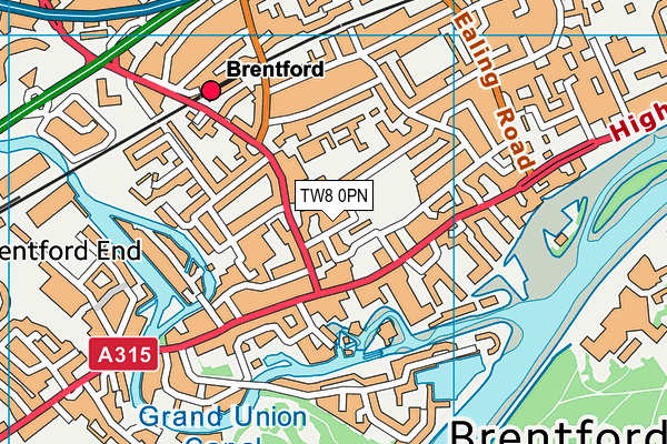 St Paul's CofE Primary School map (TW8 0PN) - OS VectorMap District (Ordnance Survey)