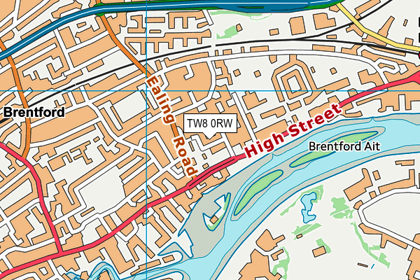 TW8 0RW map - OS VectorMap District (Ordnance Survey)