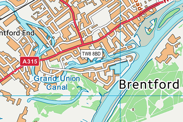 TW8 8BD map - OS VectorMap District (Ordnance Survey)