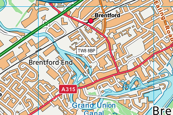 TW8 8BP map - OS VectorMap District (Ordnance Survey)