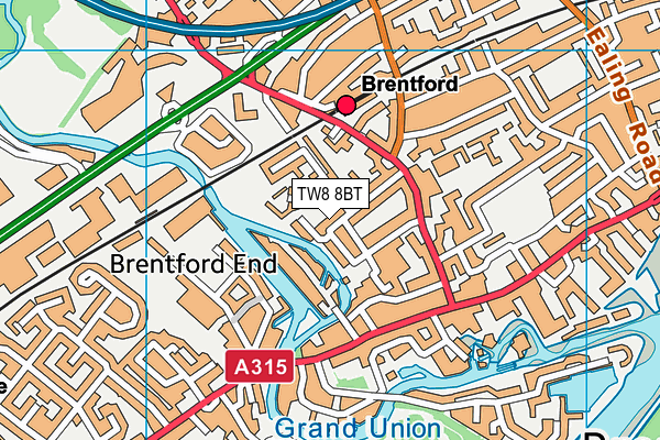TW8 8BT map - OS VectorMap District (Ordnance Survey)