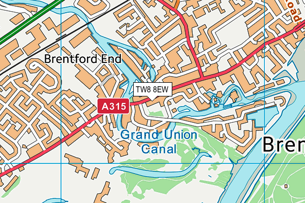 TW8 8EW map - OS VectorMap District (Ordnance Survey)