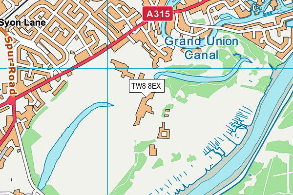 TW8 8EX map - OS VectorMap District (Ordnance Survey)