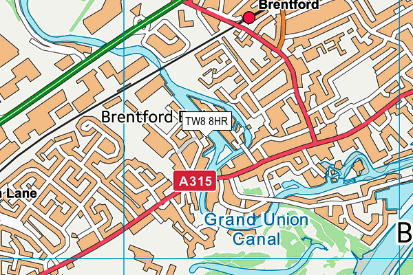 TW8 8HR map - OS VectorMap District (Ordnance Survey)