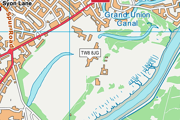 TW8 8JG map - OS VectorMap District (Ordnance Survey)