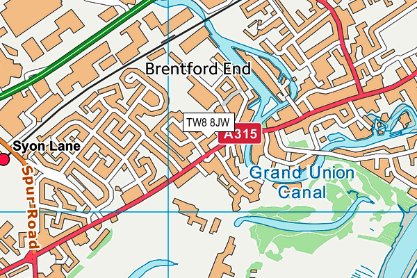 TW8 8JW map - OS VectorMap District (Ordnance Survey)