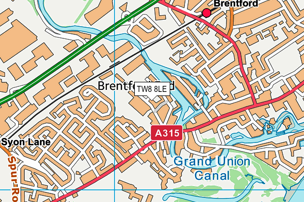 TW8 8LE map - OS VectorMap District (Ordnance Survey)