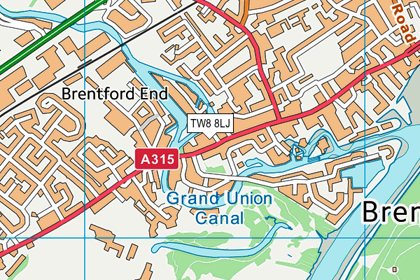TW8 8LJ map - OS VectorMap District (Ordnance Survey)