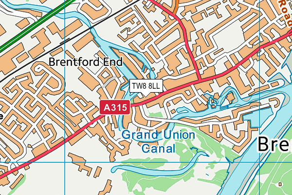 TW8 8LL map - OS VectorMap District (Ordnance Survey)