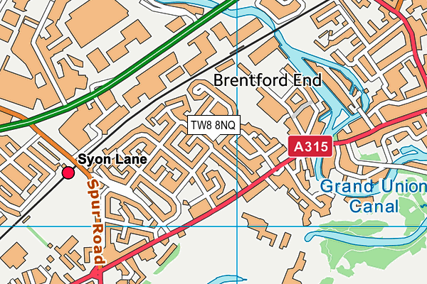 TW8 8NQ map - OS VectorMap District (Ordnance Survey)