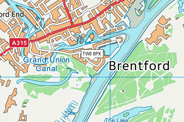 TW8 8PX map - OS VectorMap District (Ordnance Survey)