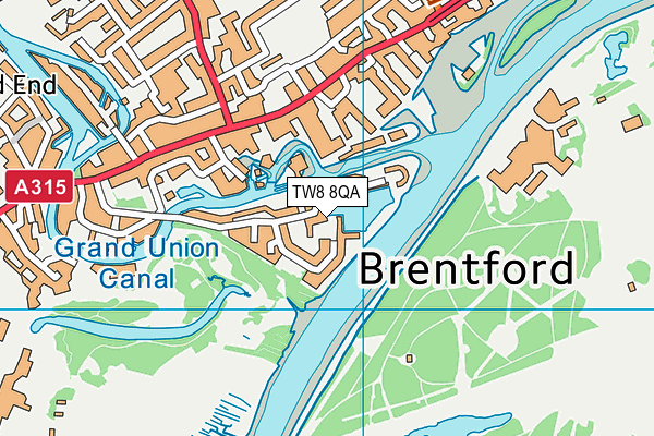TW8 8QA map - OS VectorMap District (Ordnance Survey)