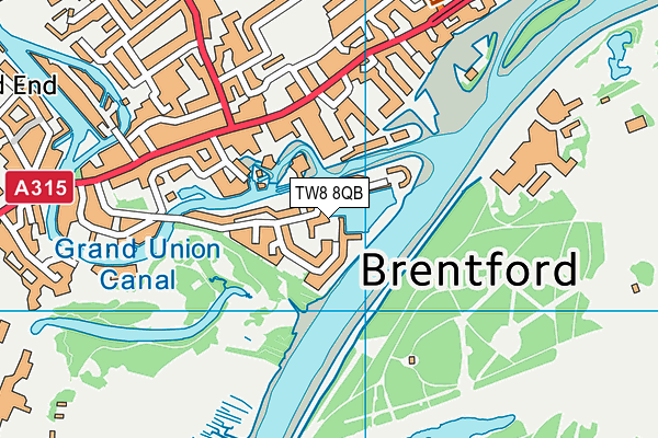 TW8 8QB map - OS VectorMap District (Ordnance Survey)