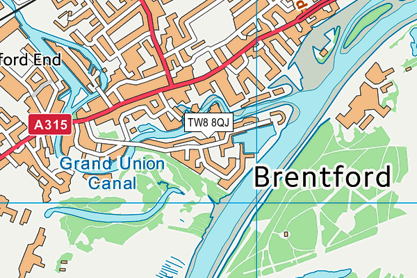 TW8 8QJ map - OS VectorMap District (Ordnance Survey)