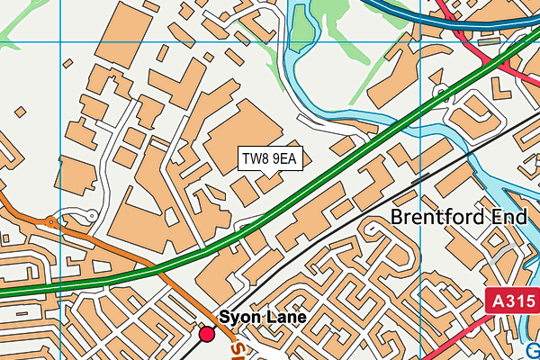 TW8 9EA map - OS VectorMap District (Ordnance Survey)