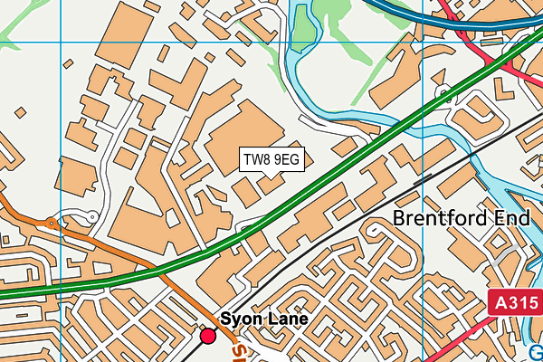 TW8 9EG map - OS VectorMap District (Ordnance Survey)
