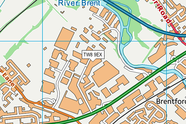 TW8 9EX map - OS VectorMap District (Ordnance Survey)