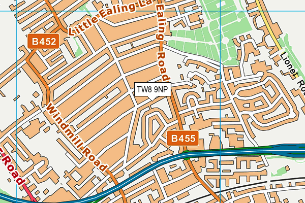 TW8 9NP map - OS VectorMap District (Ordnance Survey)