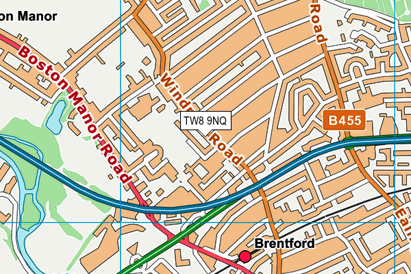 TW8 9NQ map - OS VectorMap District (Ordnance Survey)