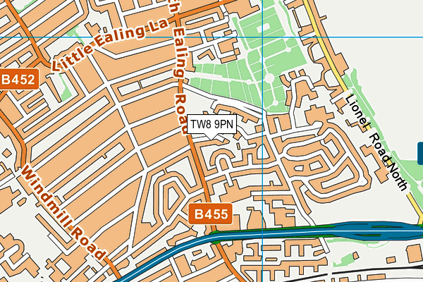 TW8 9PN map - OS VectorMap District (Ordnance Survey)
